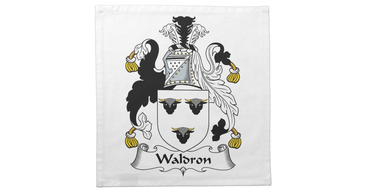 waldron-family-crest-napkin-zazzle