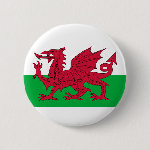wales 6 cm round badge