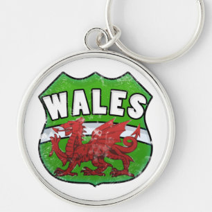 WALES BADGE KEY RING