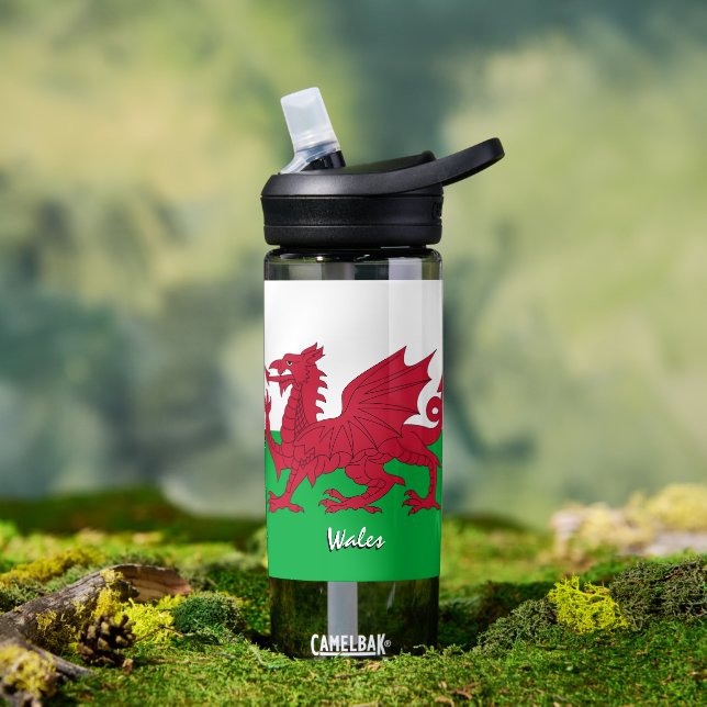 Wales bottle, patriotic Welsh Flag Water Bottle (Outdoor)