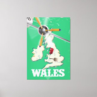Wales, British Isles Vintage Travel poster. Canvas Print