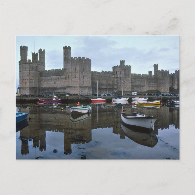 Wales, Caernarfon castle, one of Edward's Postcard (Front)
