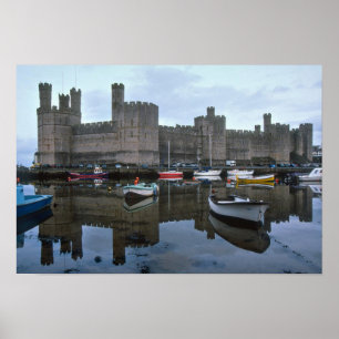 Wales, Caernarfon castle, one of Edward's Poster