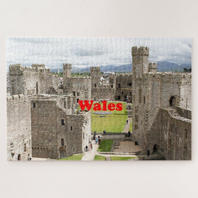 Wales: Caernarfon Castle, United Kingdom Jigsaw Puzzle (Horizontal)