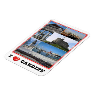 Wales - Cardiff - I Love - Magnet