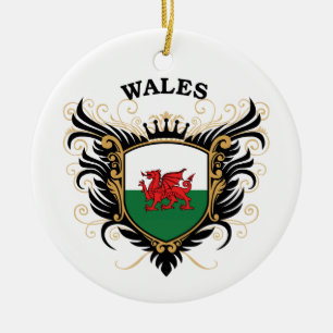 Wales Ceramic Tree Decoration