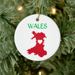 Wales Ceramic Tree Decoration
