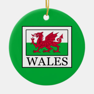 Wales Ceramic Tree Decoration