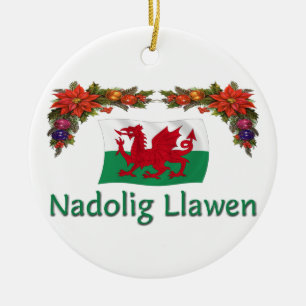 \Wales Christmas Ceramic Tree Decoration