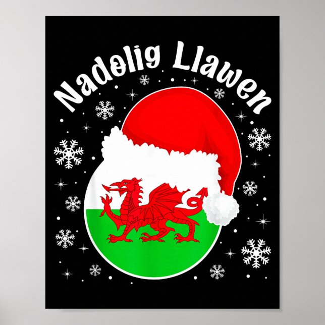Wales Christmas Welsh Christmas Greeting Nadolig L Poster (Front)