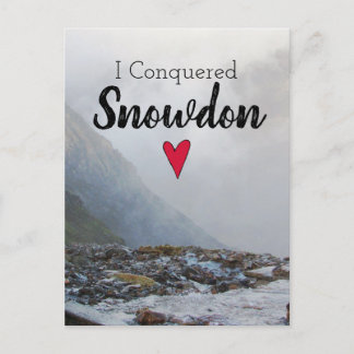 Wales Conquered Snowdon Landscape Welsh Stream Postcard