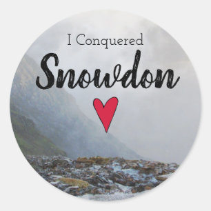 Wales Conquered Snowdon Welsh Stream Souvenir Classic Round Sticker