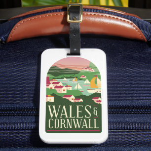 Wales Cornwall Vintage Magnet Luggage Tag