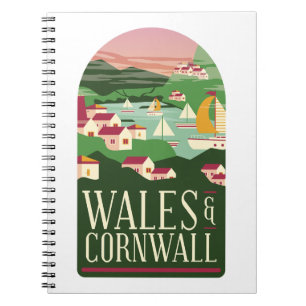 Wales Cornwall Vintage Magnet Notebook