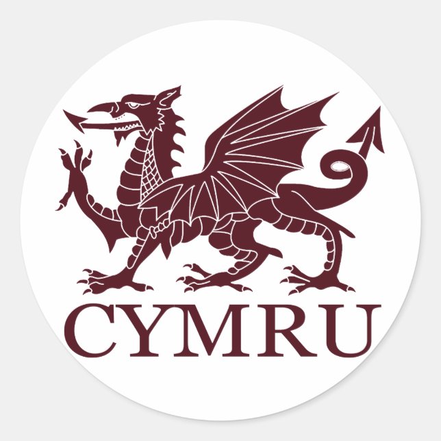 Wales CYMRU Classic Round Sticker (Front)