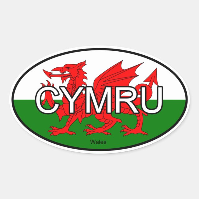 Wales CYMRU Euro Sticker (Front)