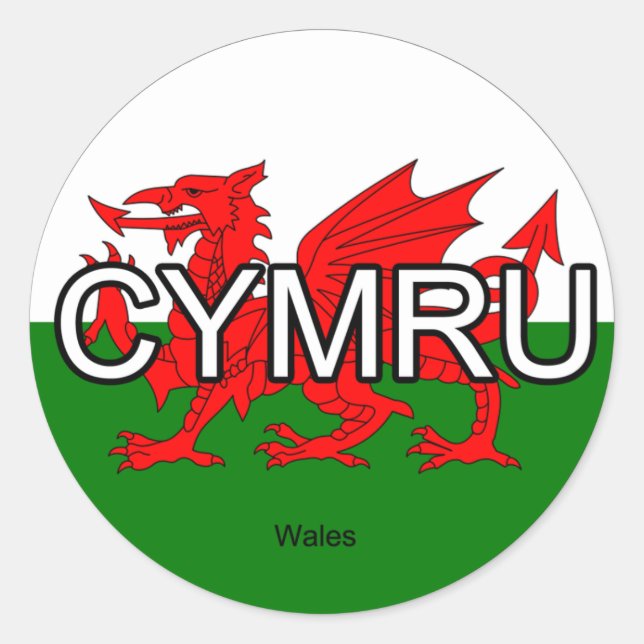 Wales CYMRU United Kingdom Euro Sticker (Front)