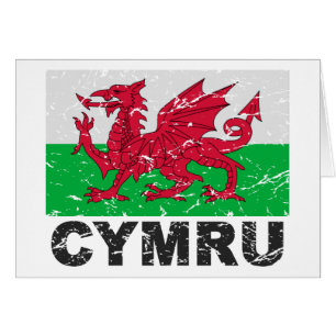 Wales CYMRU Vintage Flag