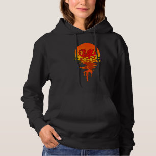 Wales Cymru Welsh Dragon Proud Te Be Welsh Shadow  Hoodie