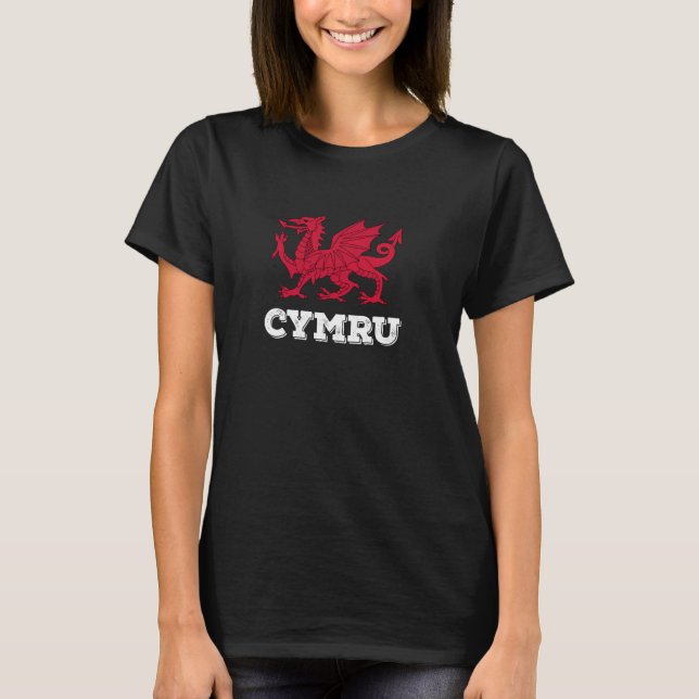 Wales 'Cymru' Welsh dragon proud te be Welsh T-Shirt (Front)