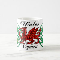 Wales, Cymru, Welsh Mug With Dragon & Daffodil