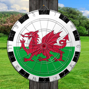 Wales Dartboard, game board, Welsh Flag Dartboard