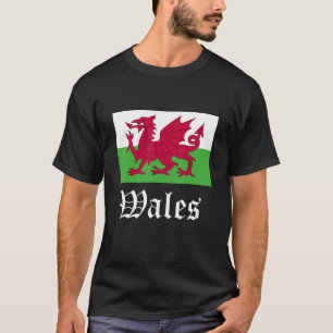 Wales Ddraig Goch Wales Roots Welsh Flag Cymru Wel T-Shirt