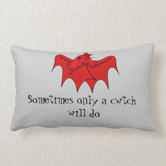 Wales dragon gives welsh cwtch lumbar cushion