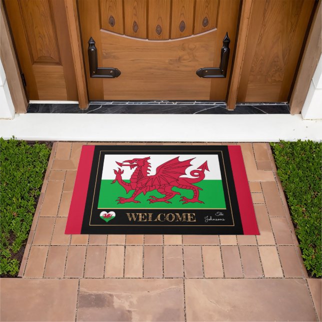 Wales Emblem, Welsh Flag mats Cymru /sport Welcome (Outdoor)