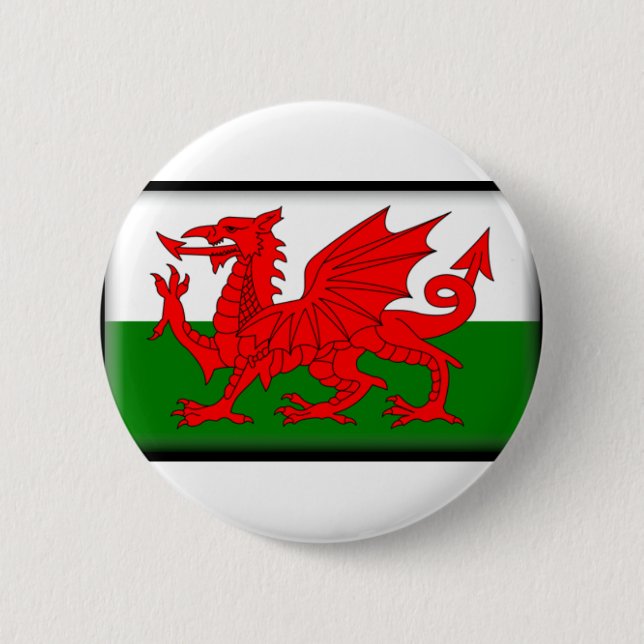 Wales Flag 6 Cm Round Badge (Front)