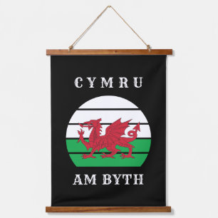 Wales Flag Cymru Am Byth Proud To Be Welsh Hanging Tapestry