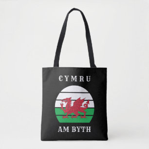 Wales Flag Cymru Am Byth Proud To Be Welsh Tote Bag
