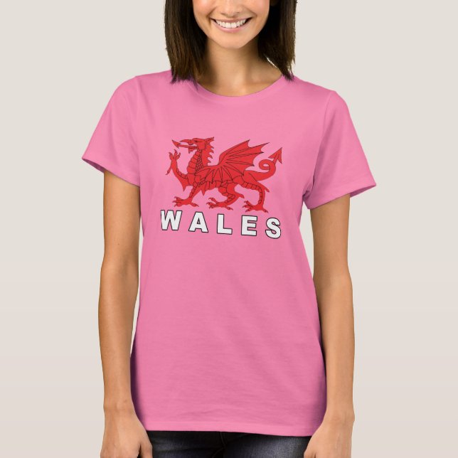 WALES - Flag Dragon T-Shirt (Front)