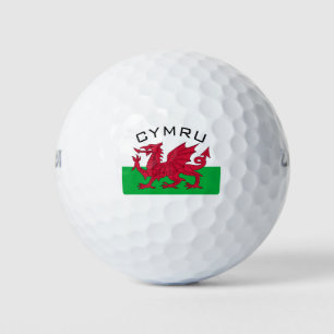 wales flag golf balls