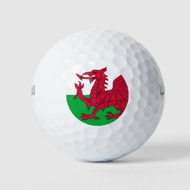 wales flag golf balls (Front)