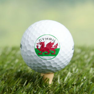 wales flag golf balls