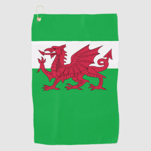 wales flag golf towel