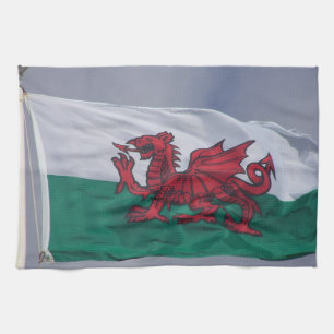Wales flag kitchen towels