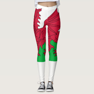 Wales flag leggings