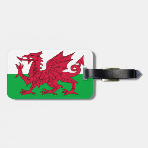 wales flag luggage tag