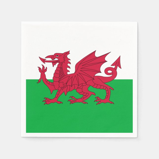 Wales flag Paper Napkin (Front)