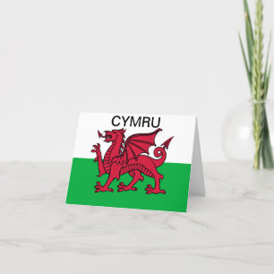 Wales Flag Red dragon Cymru Sports Welsh card