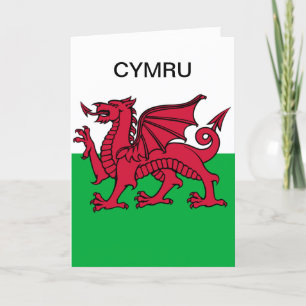 Wales Flag Red dragon Cymru Sports Welsh card