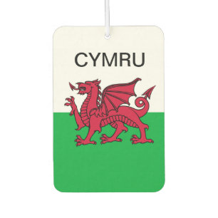 Wales Flag Red dragon Cymru Welsh Party Car Air Freshener