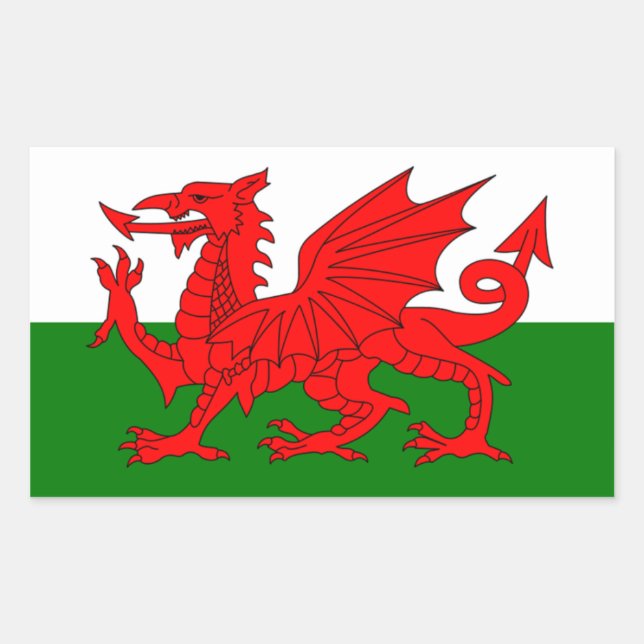 Wales Flag United Kingdom Great Britain Sticker (Front)