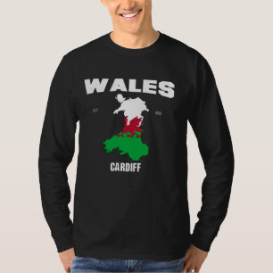 Wales Flag, Wales Map, Welsh National Day 2024 T-Shirt