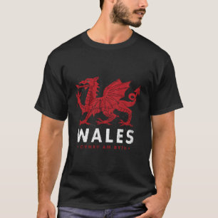 Wales Flag Welsh Dragon Baner Cymru Am Byth Welsh T-Shirt