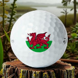 Wales Flag Welsh Golfer Sports Patriotic Travel Golf Balls<br><div class="desc">Wales flag. Wales golf balls. Cymru. Golfer,  golf,  dad. Red dragon. United Kingdom. Patriotic flag. Gift for him.</div>