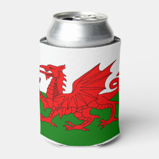  Wales flag Welsh red dragon Can Cooler