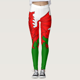  Wales flag Welsh red dragon Leggings